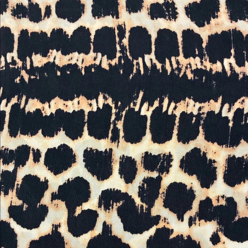 Maeve Black & Tan Animal Print Blouse, Size Medium - Picture 8 of 8